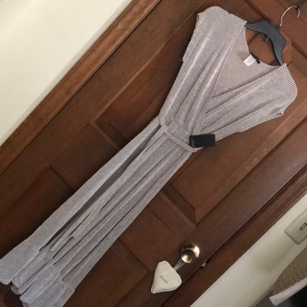 New Sundress with tags.  Brown and beige stripes with stretch fabric.
